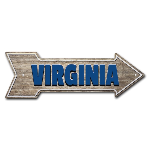 Virginia Arrow Sign Funny Home Decor 36in Wide